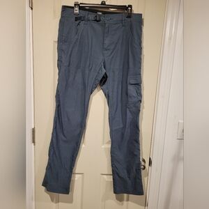 prAna Stretch Zion Cargo Slim Fit Pants - Men's 32 X 32 Blue Grey